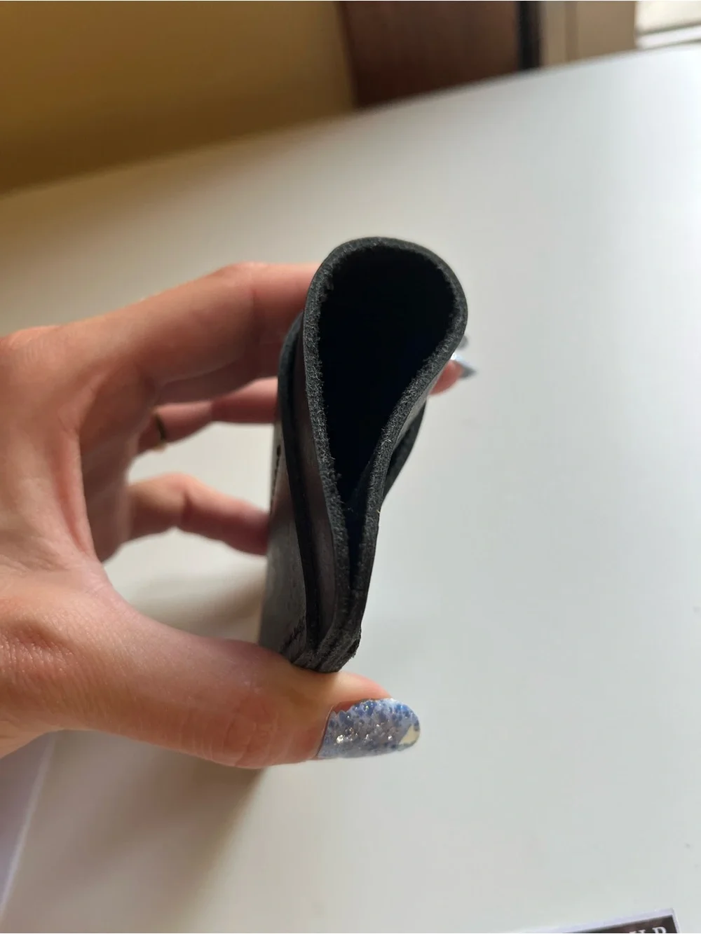 Black Leather Slim Card Wallet